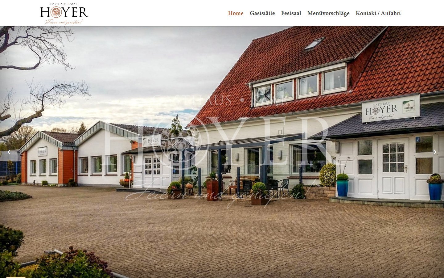 Desktop Screenshot der Website von: Gasthaus Hoyer