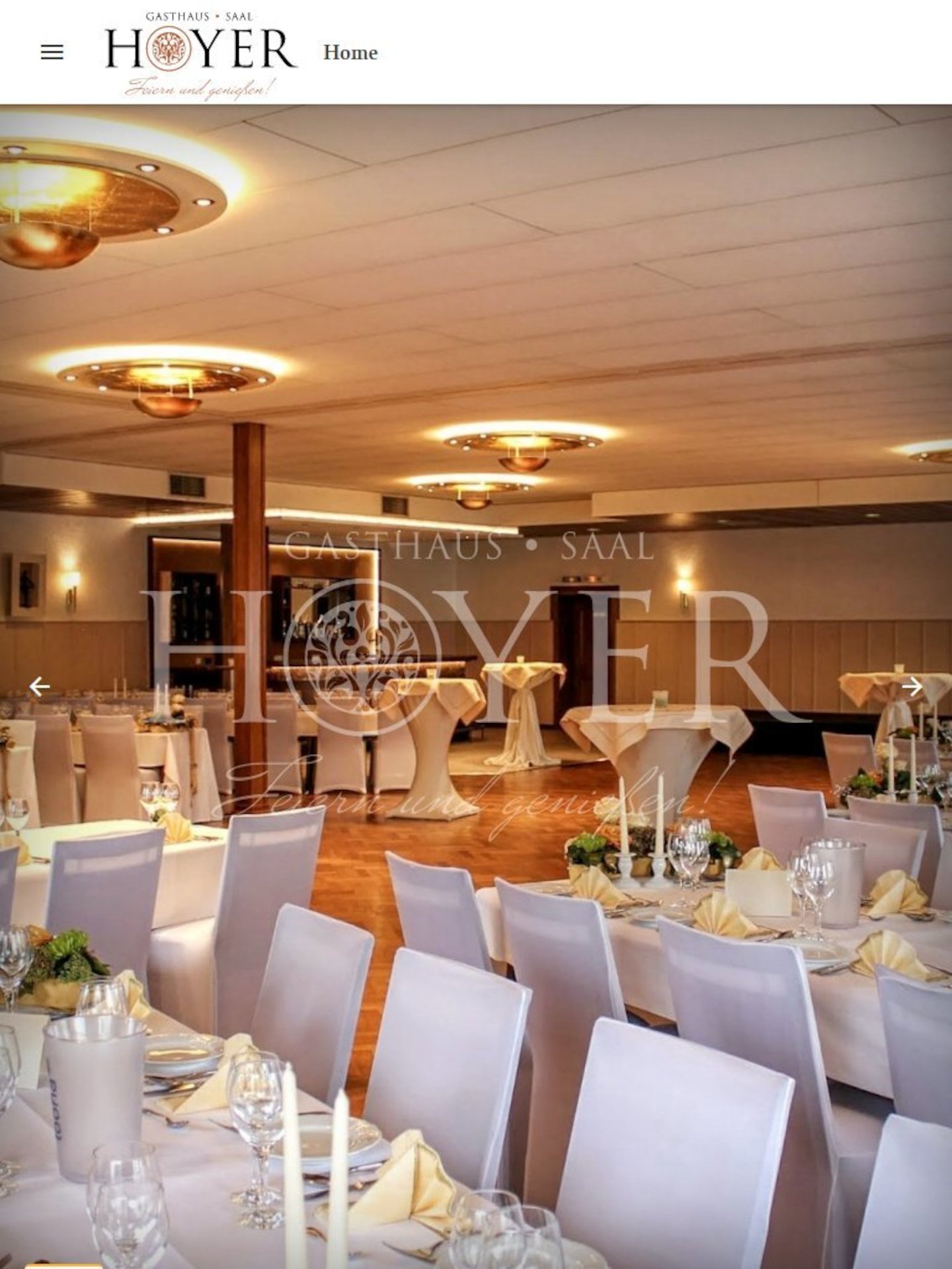 Tablet Screenshot der Website von: Gasthaus Hoyer