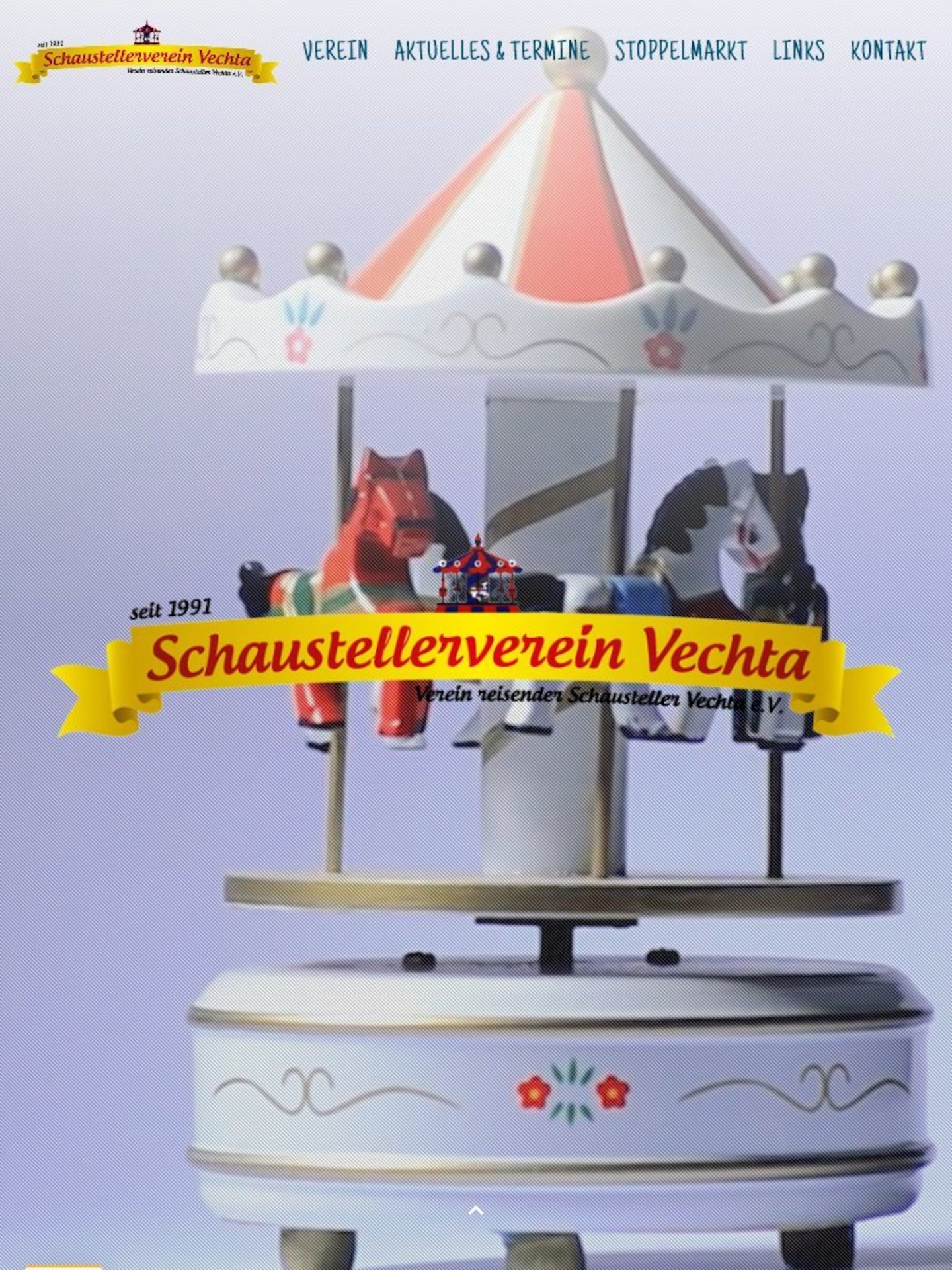 Tablet Screenshot der Website von: Schaustellerverein Vechta