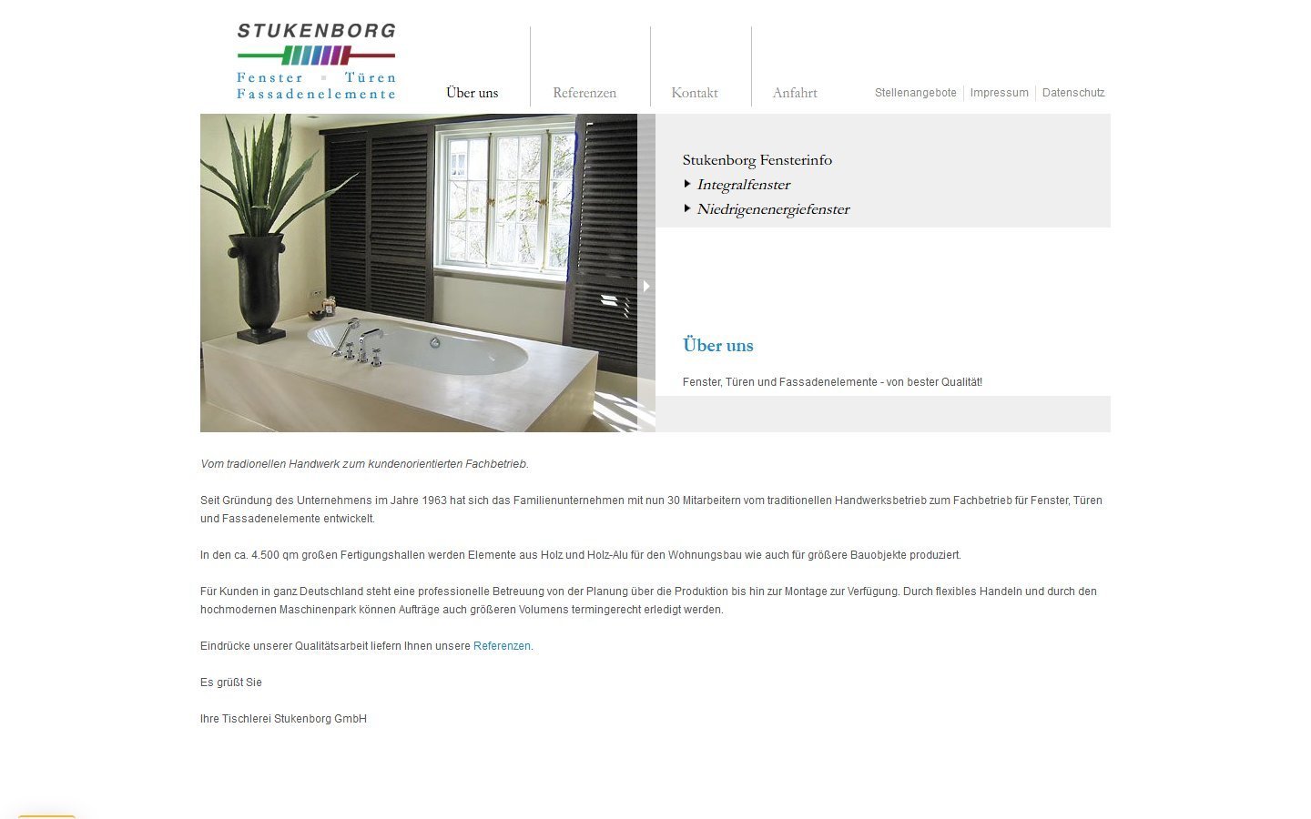 Desktop Screenshot der Website von: Tischlerei Stukenborg