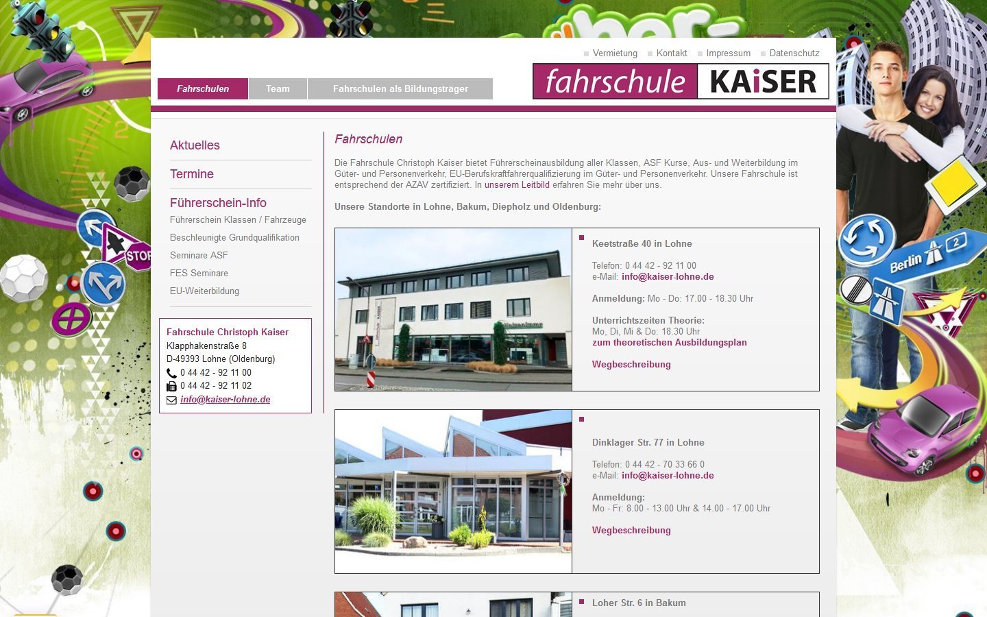 Desktop Screenshot der Website von: Kaiser Lohne