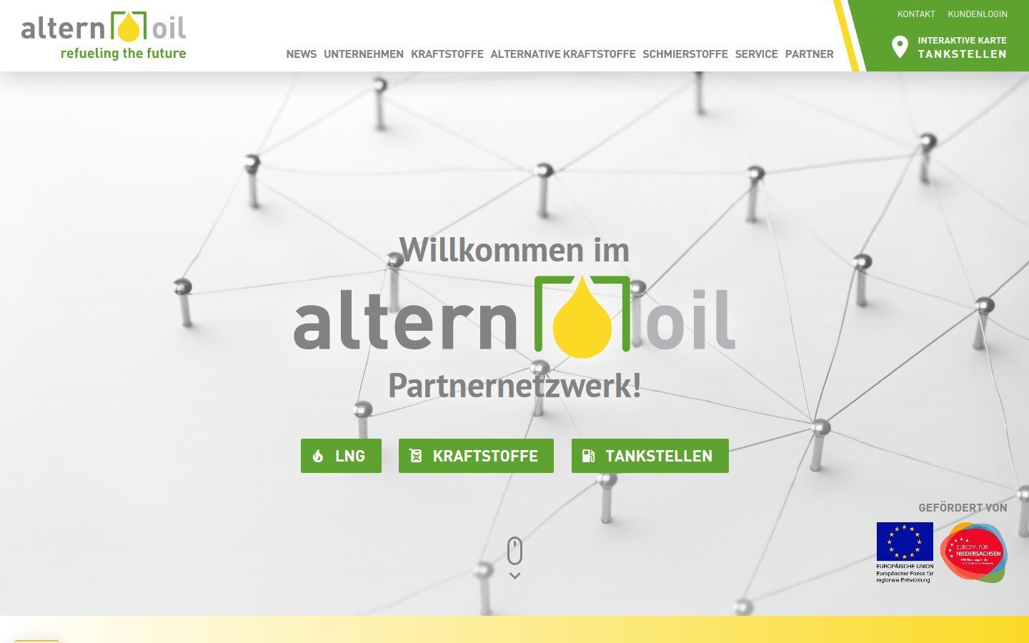 Desktop Screenshot der Website von: Alternoil GmbH