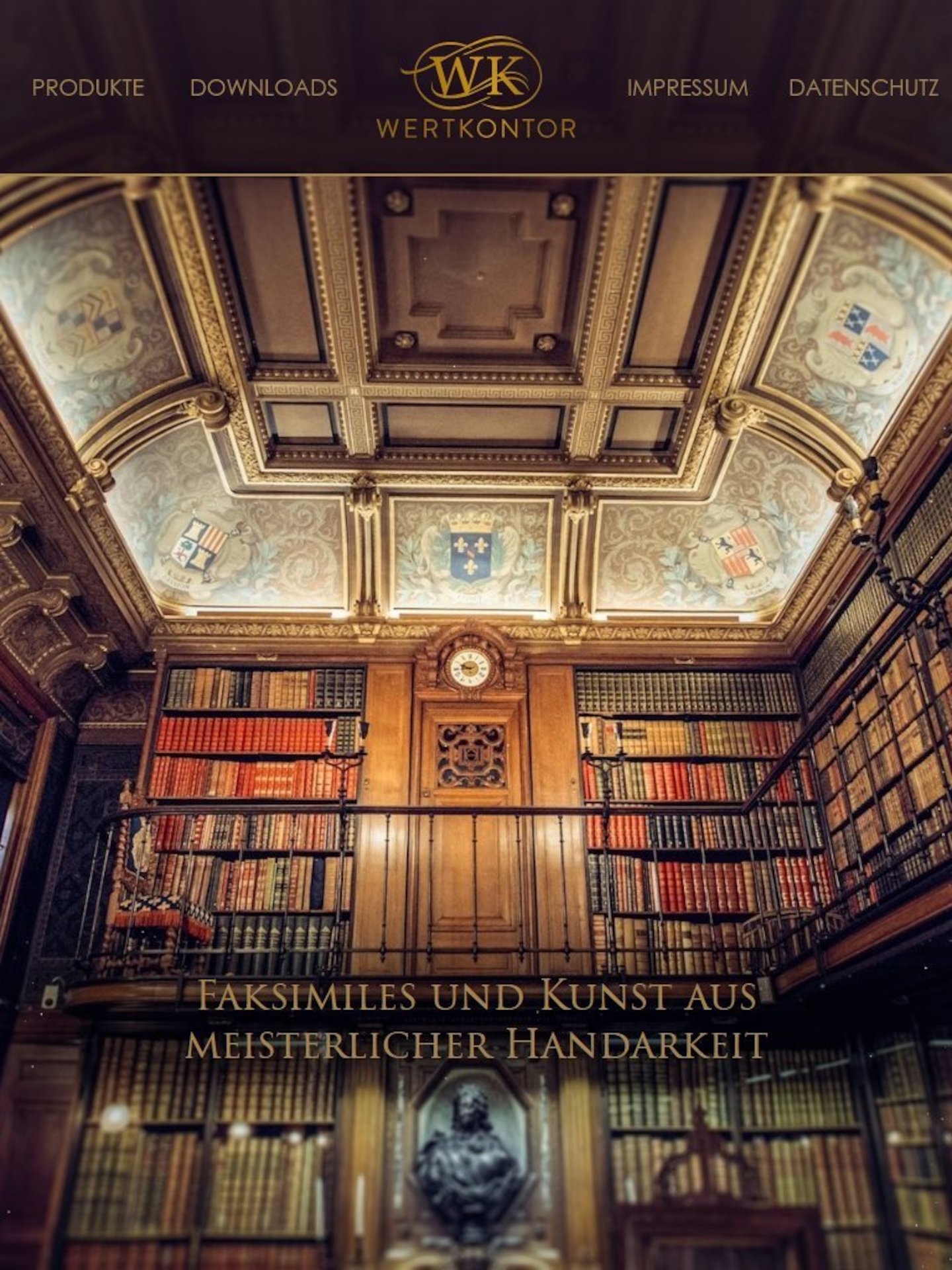 Tablet Screenshot der Website von: WK Wertkontor GmbH