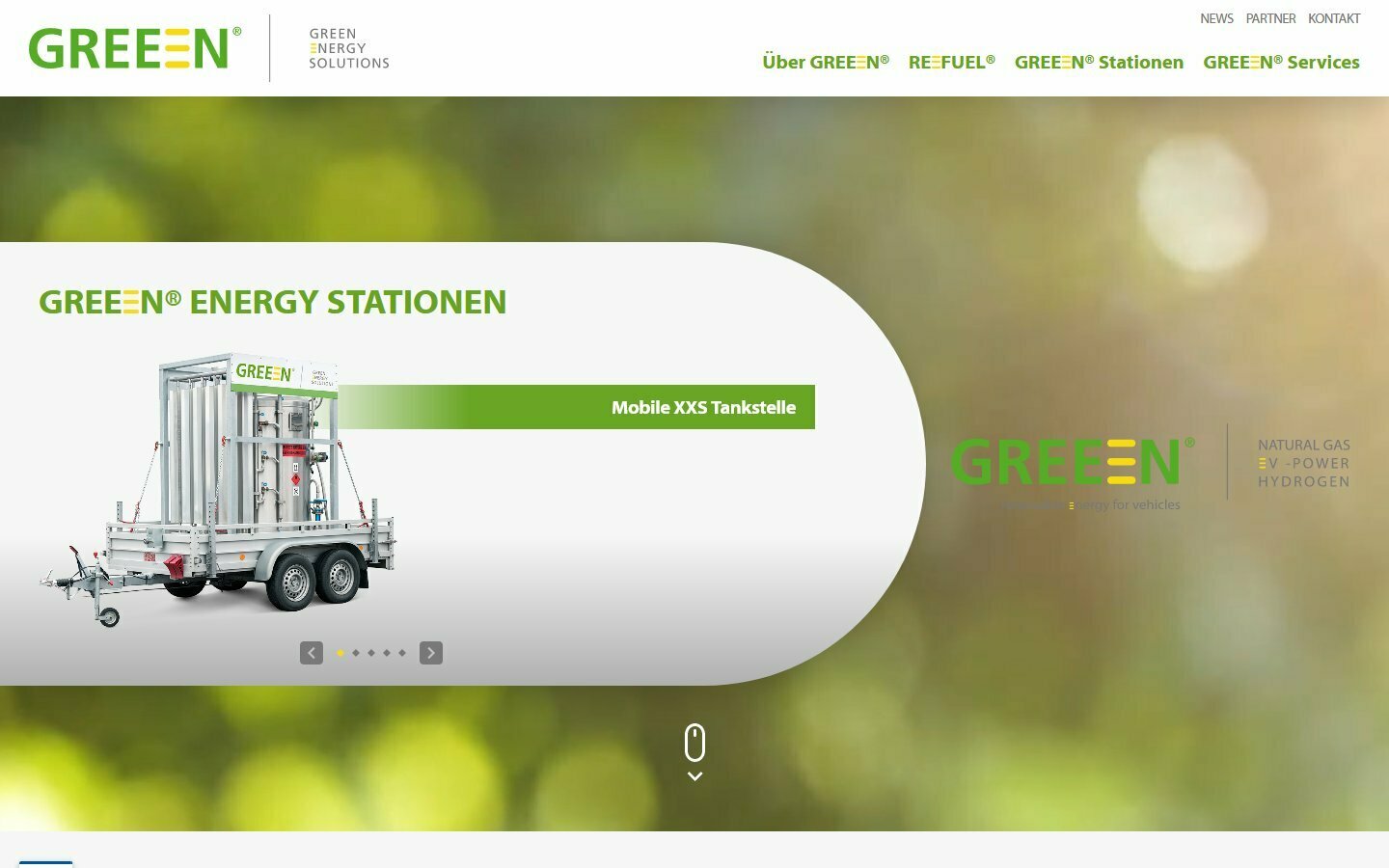 Desktop Screenshot der Website von: Greeen Solutions GmbH