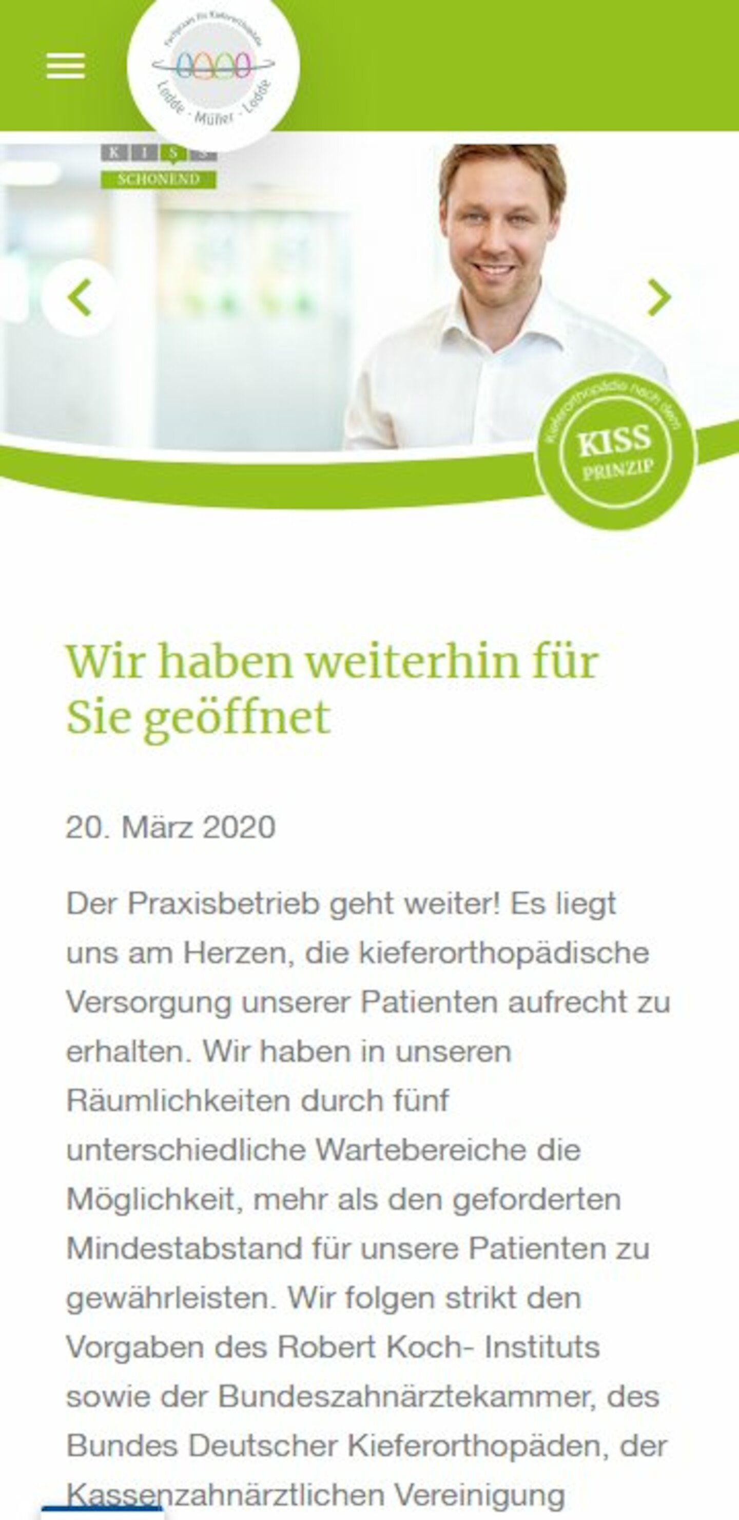 Smartphone Screenshot der Website von: Lodde - Müller - Lodde