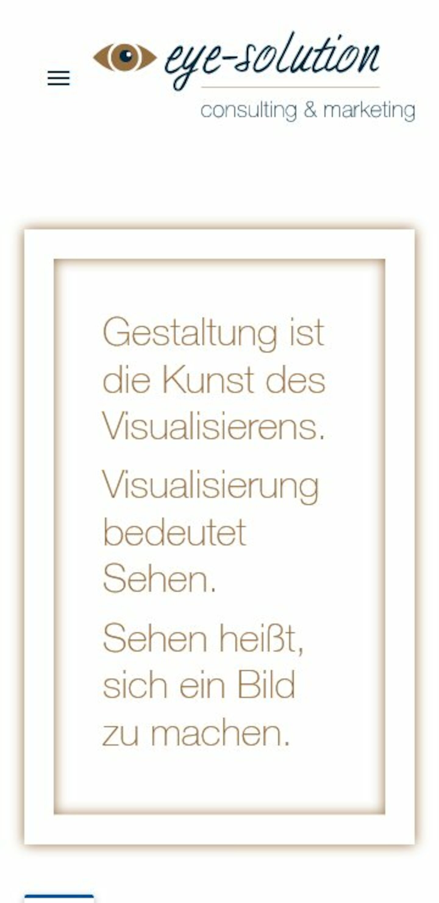 Smartphone Screenshot der Website von: Eye Solution