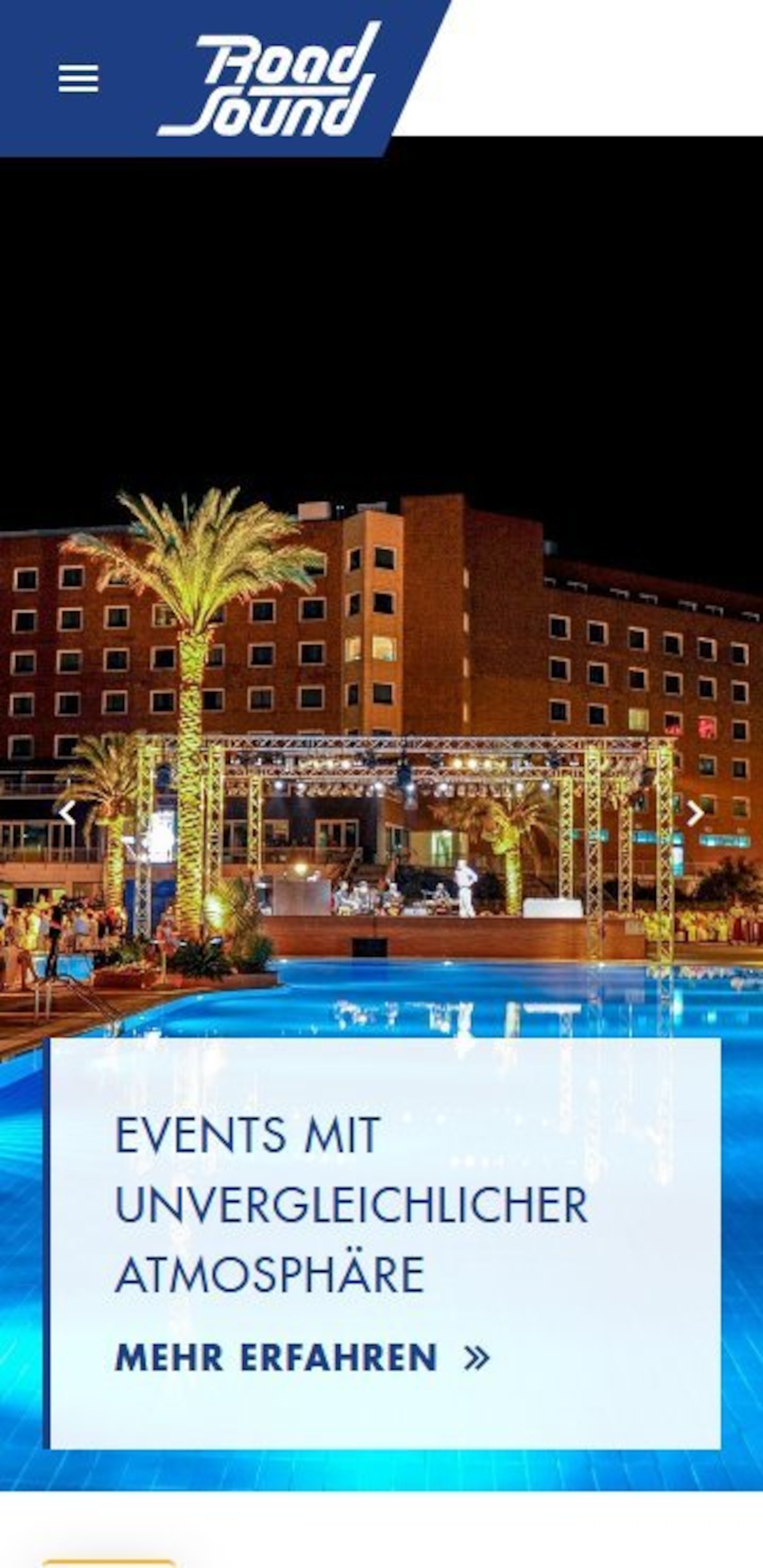 Smartphone Screenshot der Website von: Road Sound