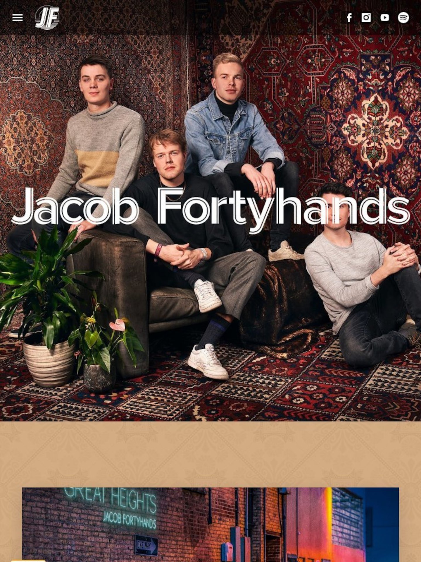 Tablet Screenshot der Website von: Jacob Fortyhands