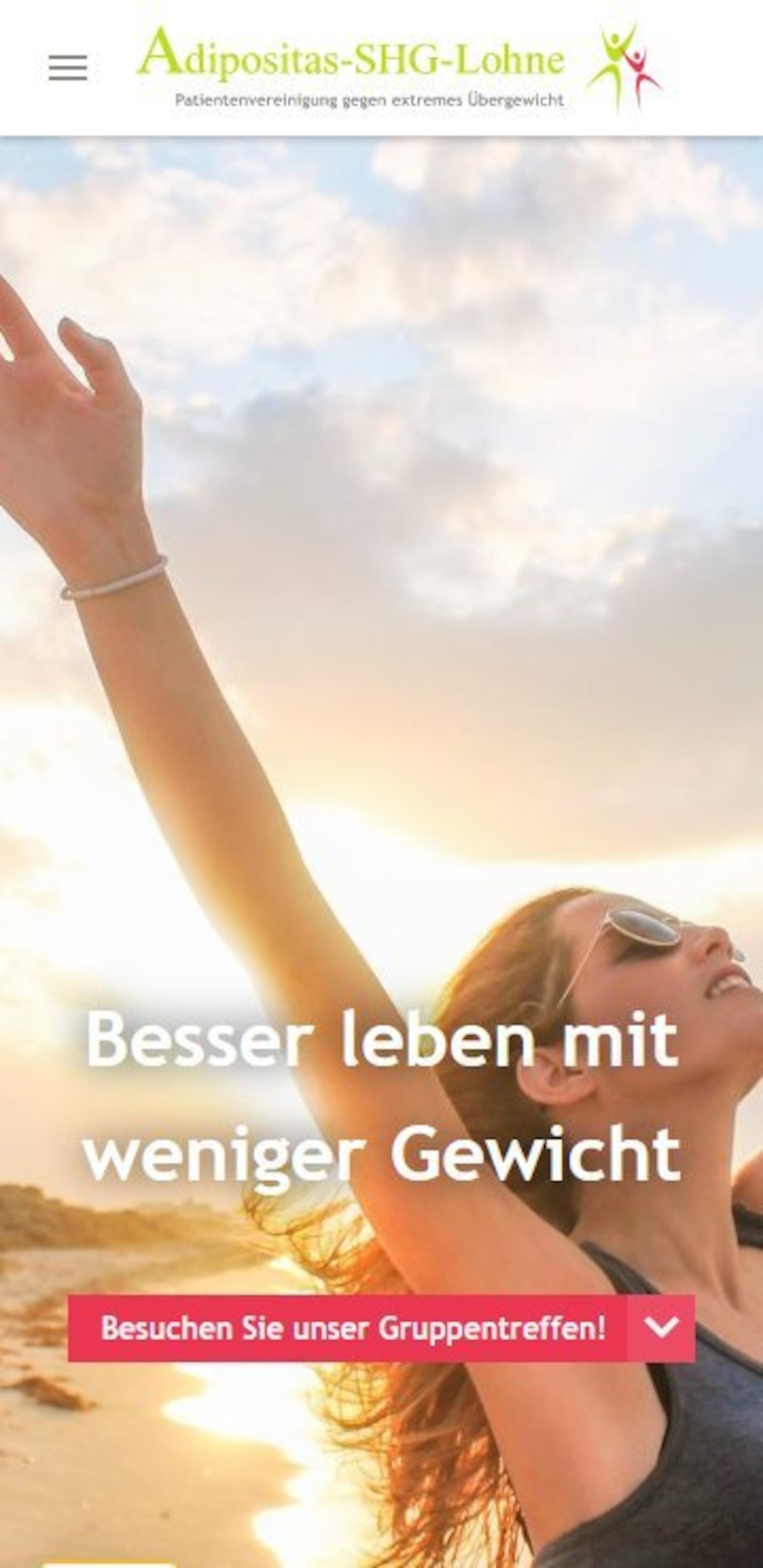 Smartphone Screenshot der Website von: Adipositas Selbsthilfegruppe Lohne