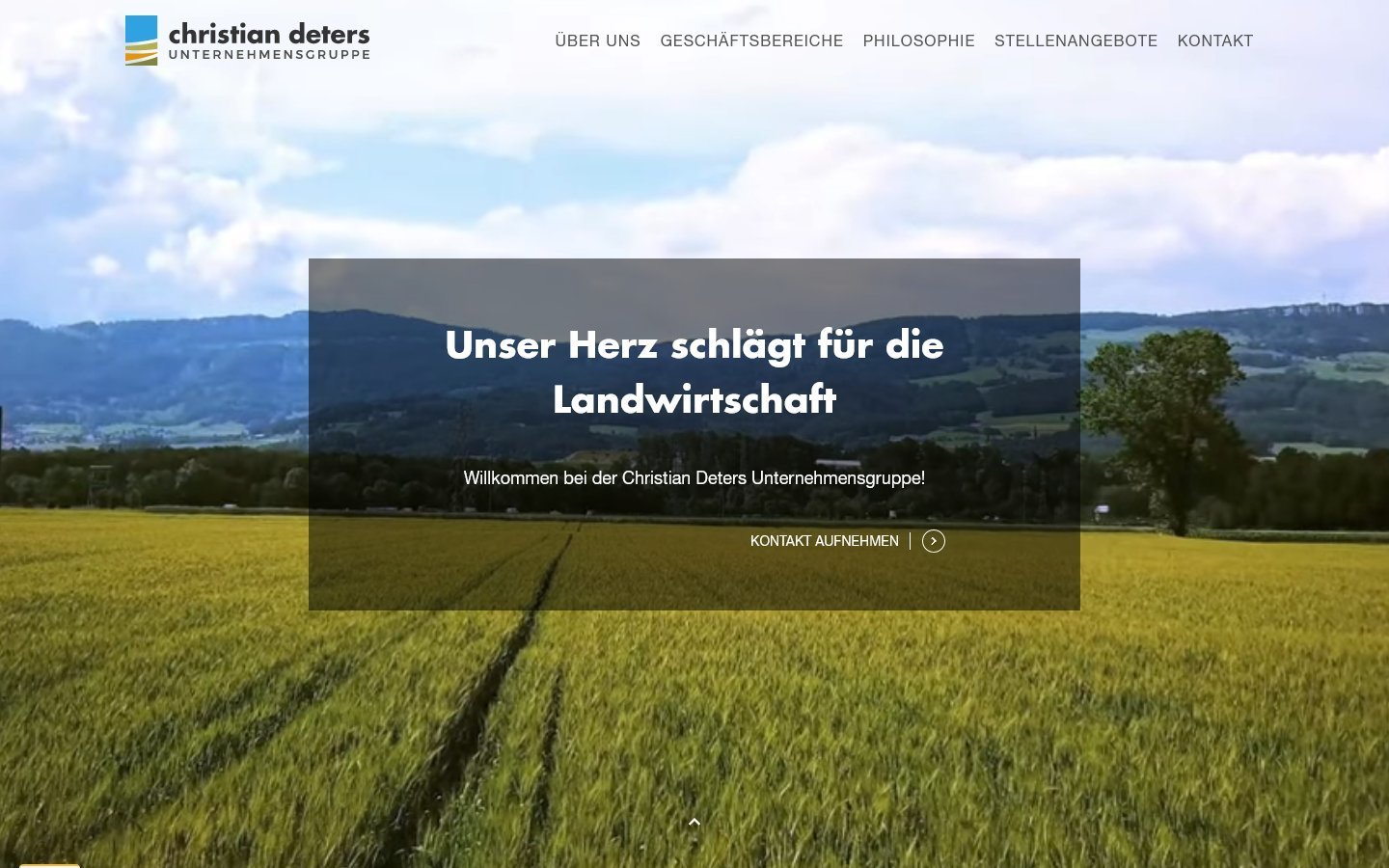 Desktop Screenshot der Website von: Christian Deters Unternehmensgruppe