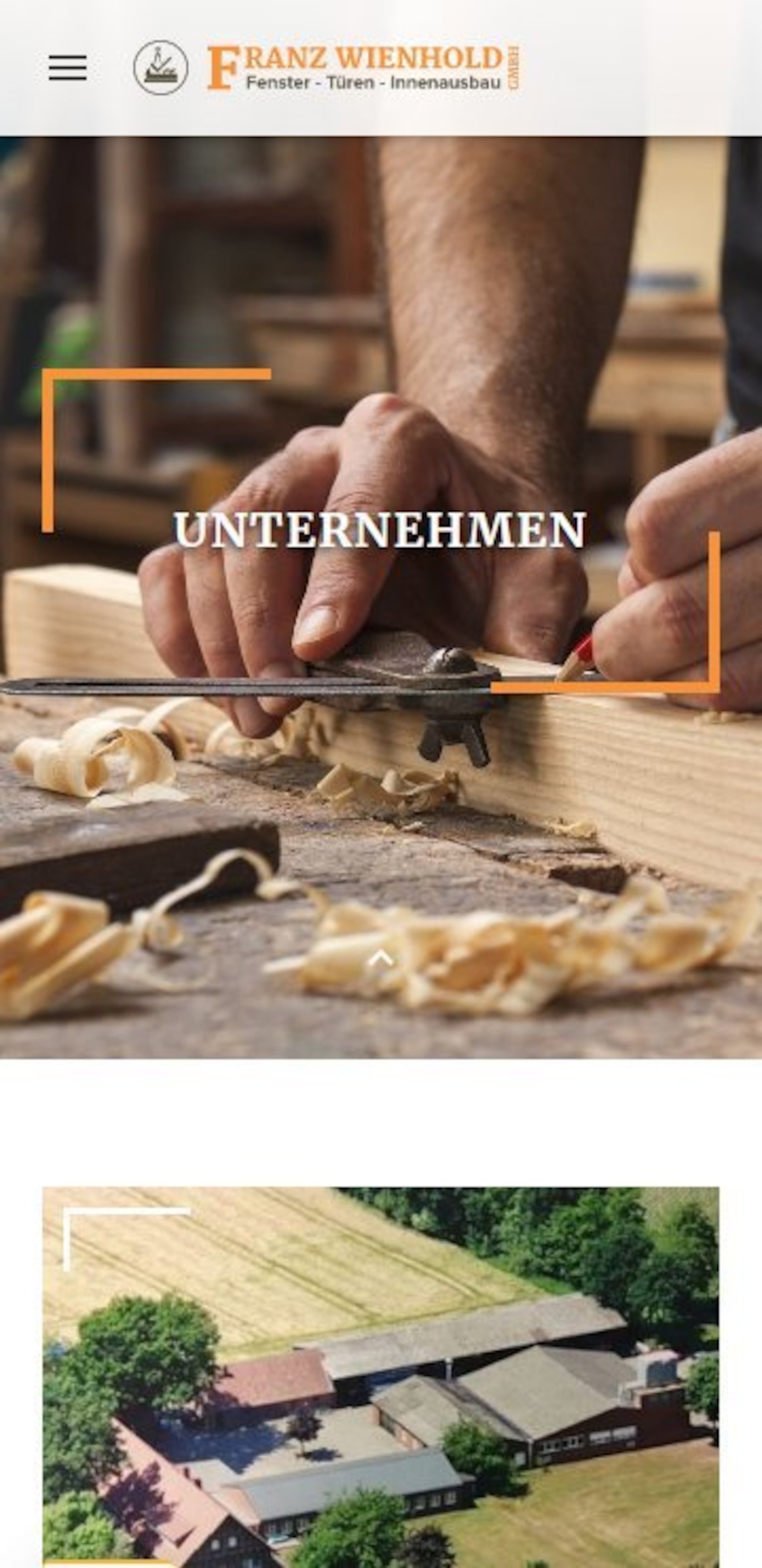 Smartphone Screenshot der Website von: Franz Wienhold GmbH