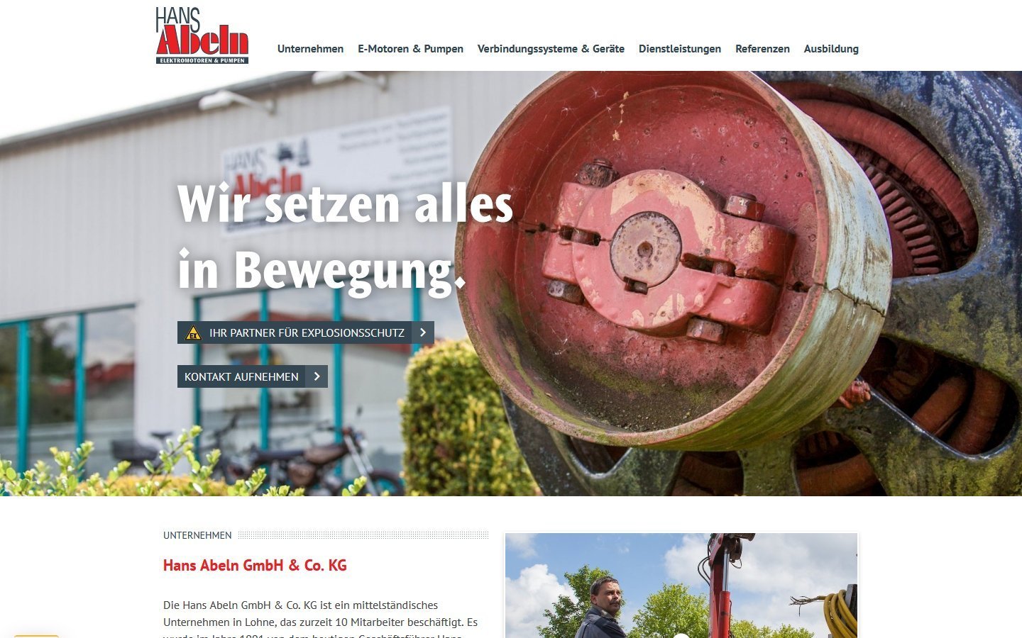 Desktop Screenshot der Website von: Hans Abeln GmbH & Co. KG