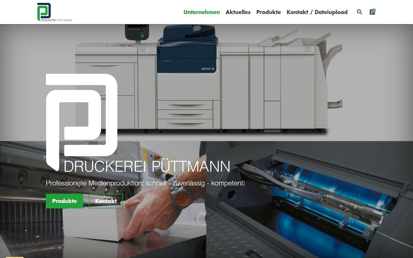 Desktop Screenshot der Website von: Druckerei Püttmann GmbH