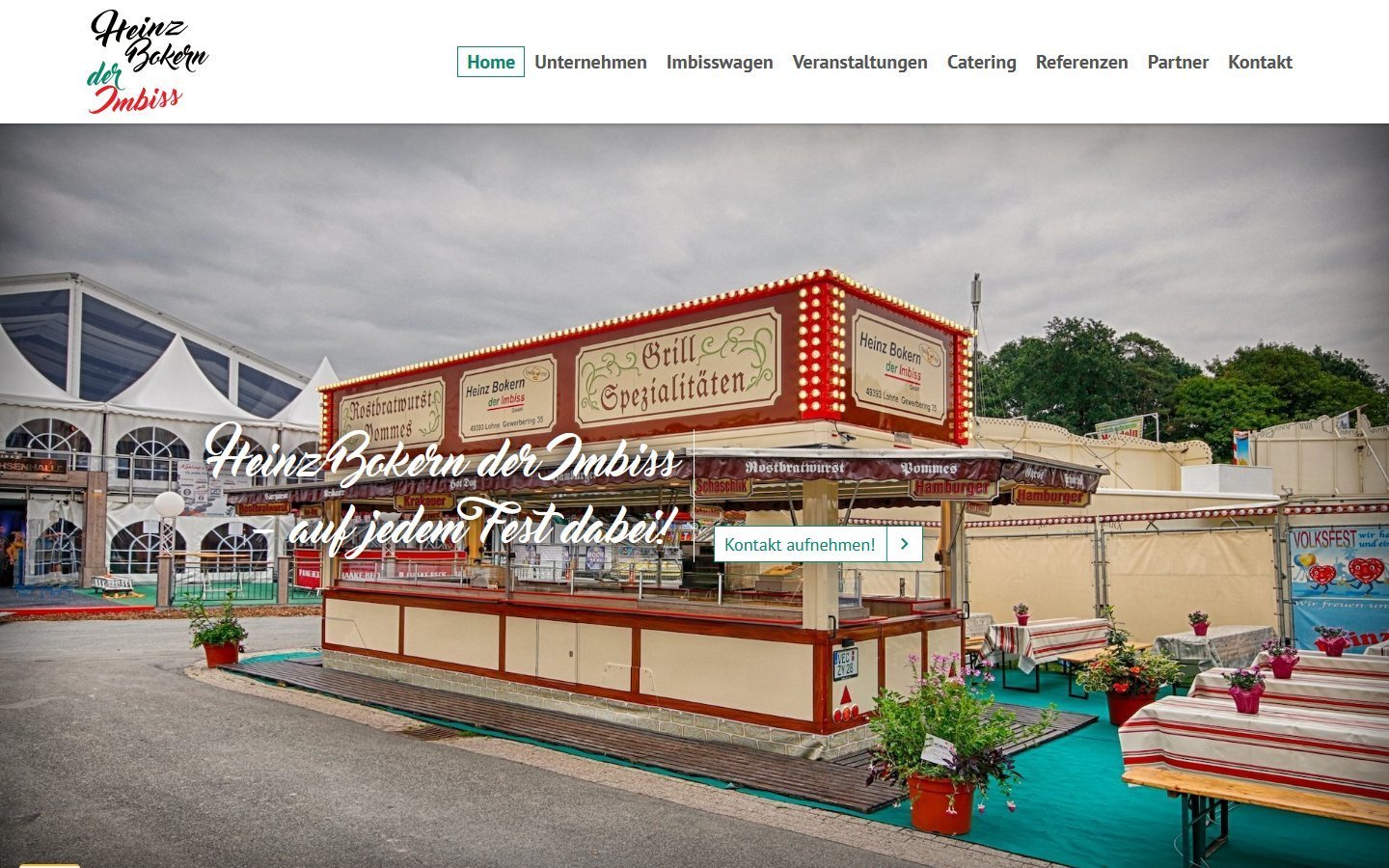 Desktop Screenshot der Website von: Heinz Bokern - der Imbiss GmbH