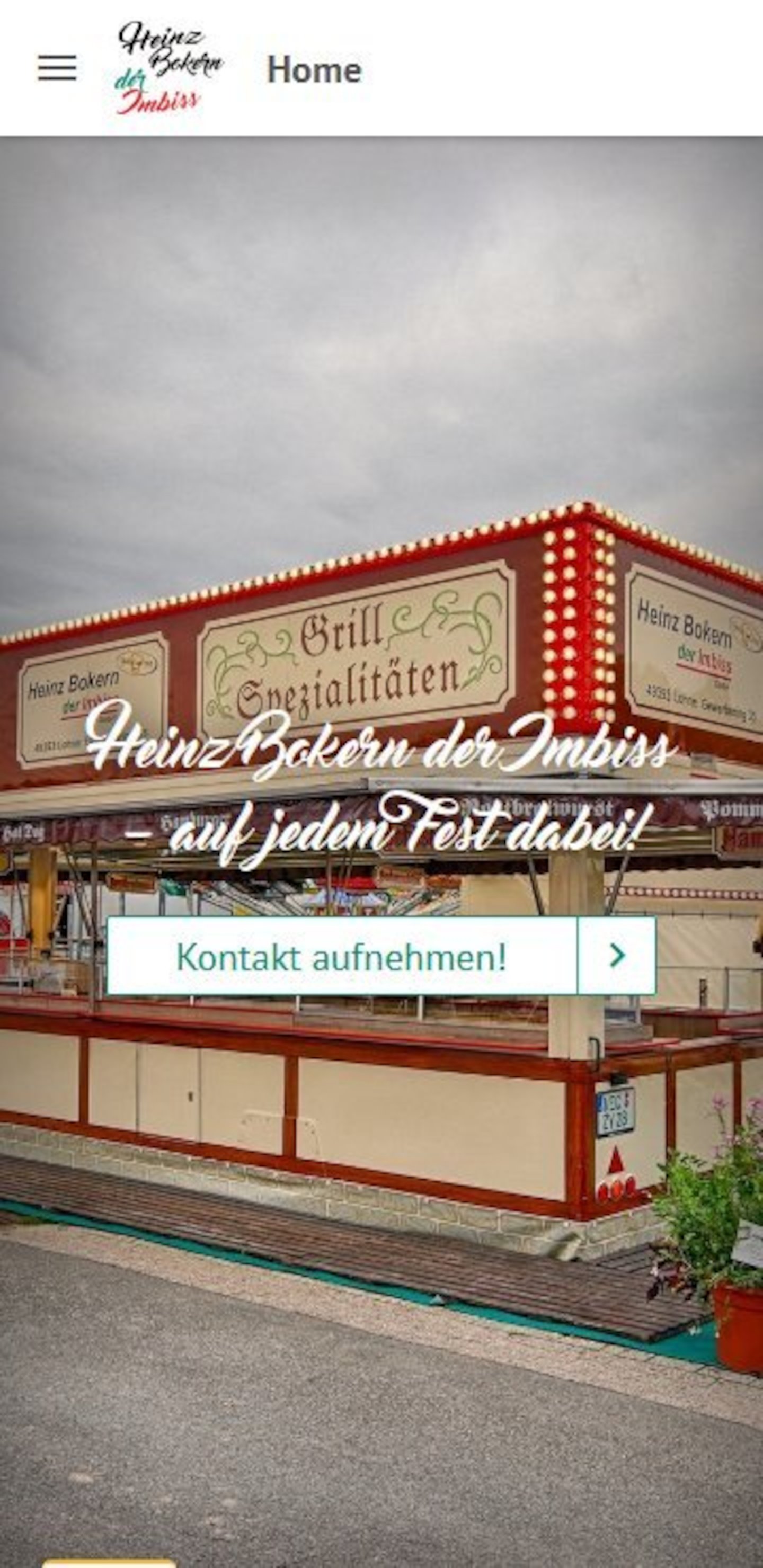 Smartphone Screenshot der Website von: Heinz Bokern - der Imbiss GmbH