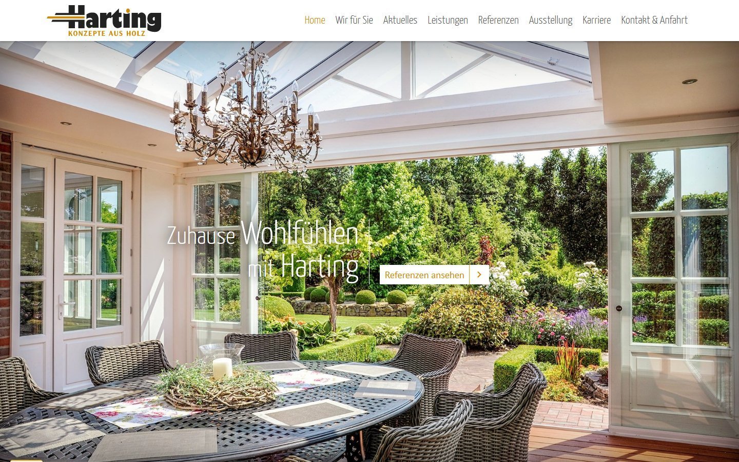 Desktop Screenshot der Website von: Tischlerei Harting GmbH